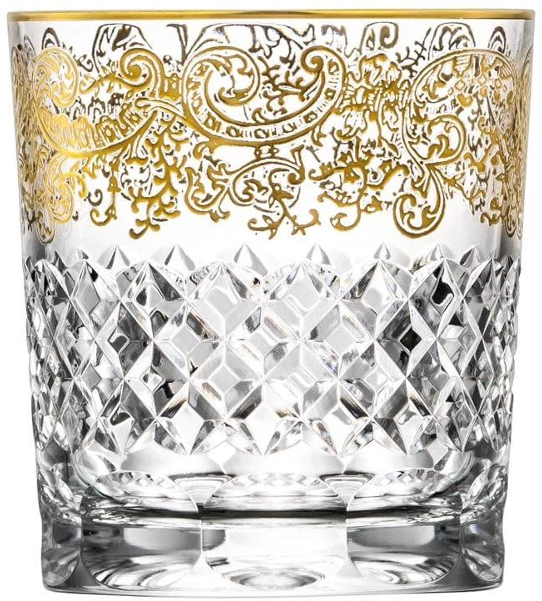 Whiskyglas Arabeske - Tumbler with 24 karaat gouden rand - 320ml - Arnstadt Kristall