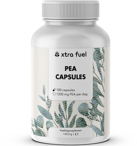 PEA-capsules – 180 capsules hooggedoseerd – Gemicroniseerd palmitoylethanolamide - 1200 mg per dag
