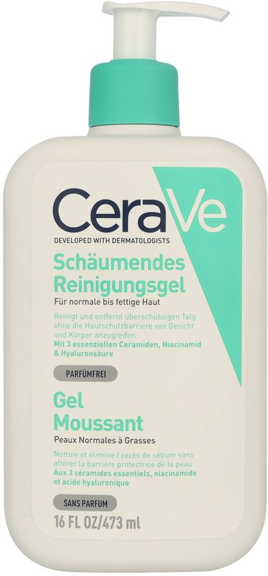 CeraVe Schuimende Reinigingsgel - voor normale tot vette huid - 473ml