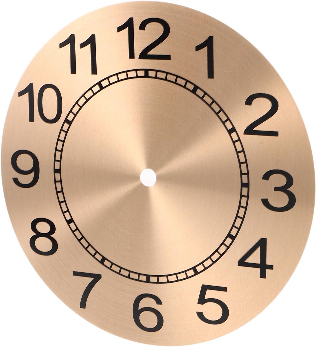 Klok Wijzerplaat - DIY Onderdelen - Klok Reparatie - Aluminium Materiaal - 20cm Diameter - Roségoud