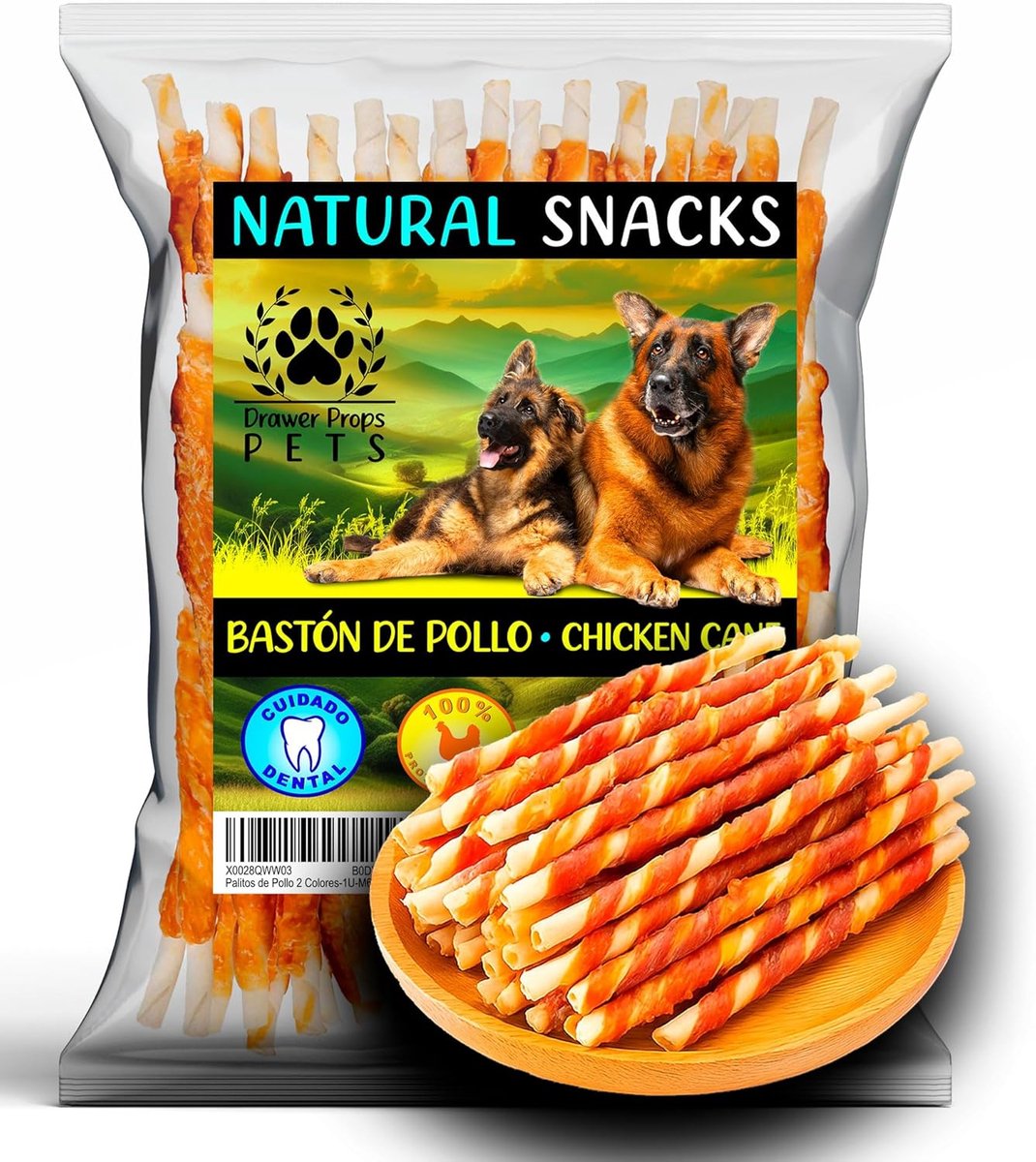 Honden Snacks - Kip Sticks - Tandverzorging - Natuurlijke Ingrediënten - 500 gram