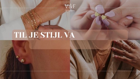 V&F Oorbellen dames goudkleurig - Oorbellen dames - Oorbellen goudkleurig - Sieraden