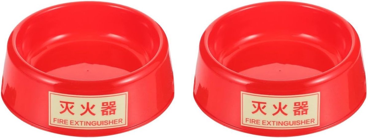 Brandblusser Beugel - Brandblusser Houder - Veilige Opslag - Nacht Gloeiend - 17.8X17.8CM - Rood