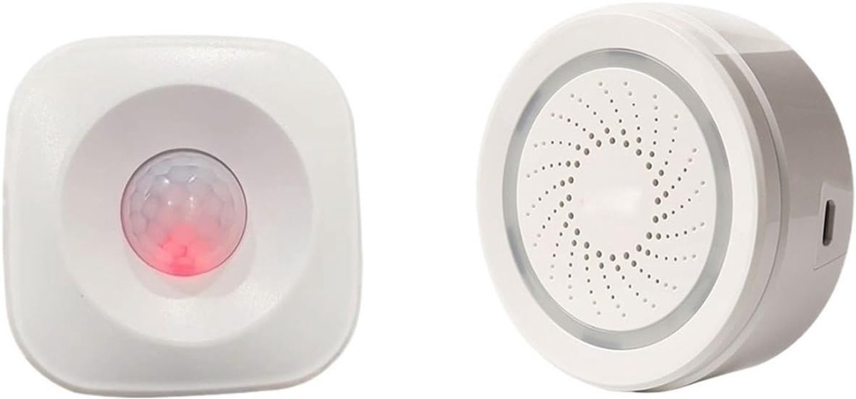 Draadloos Alarmsysteem - Bewegingsmelder Sirene - Huis Beveiligen - App Bediening - 15 cm - Wit