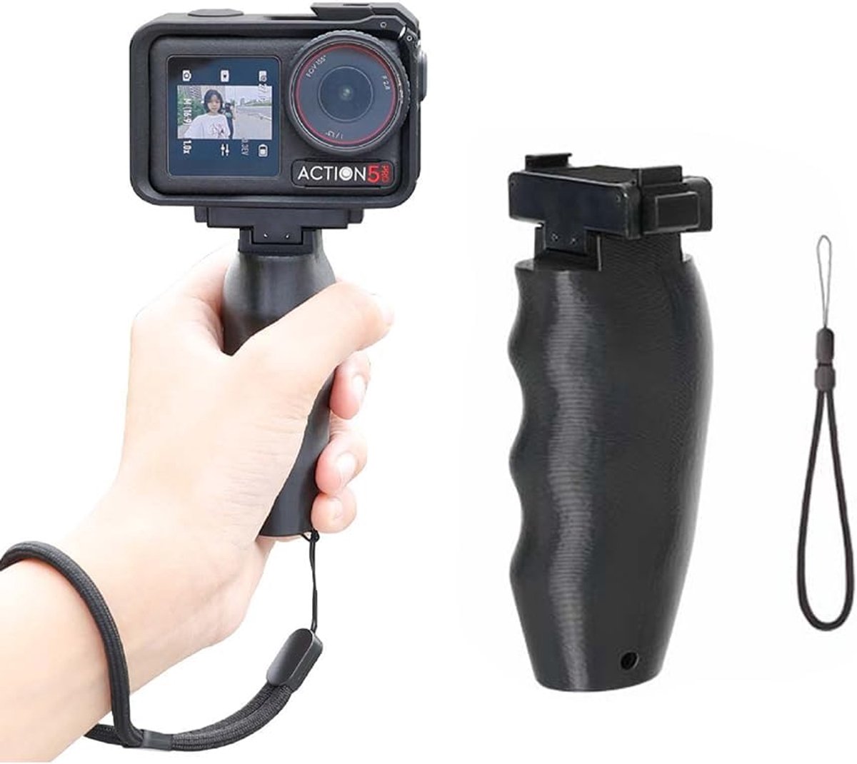 Camera Handvat Grip - Stabilizer Mount - Flexibel Opnemen - Snelle Ontgrendeling - 4.7x4x9.8cm