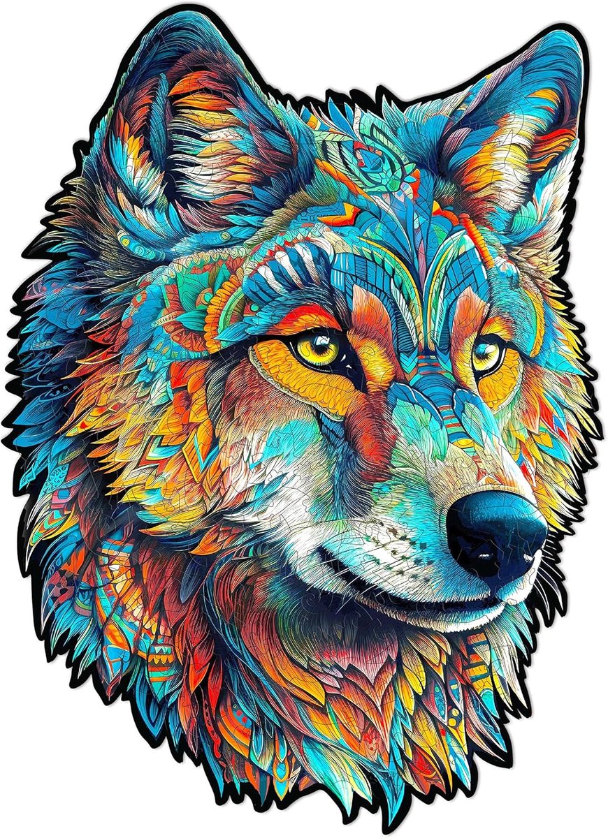 Houten Puzzel - Dieren Puzzel - Ontspanning en Creativiteit - Unieke Vormen - 41 x 29.7 cm - Meerdere Kleuren