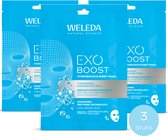 WELEDA Exo Boost Hydrobounce Gezichtsmasker - Sheet Mask - 3 stuks - Voordeelverpakking - Geeft Stralende Glow - Hydrateert Huid Intensief Tot 24 uur Lang - Maakt Huid Voller & Veerkrachtiger - 100% Natuurlijke Ingrediënten