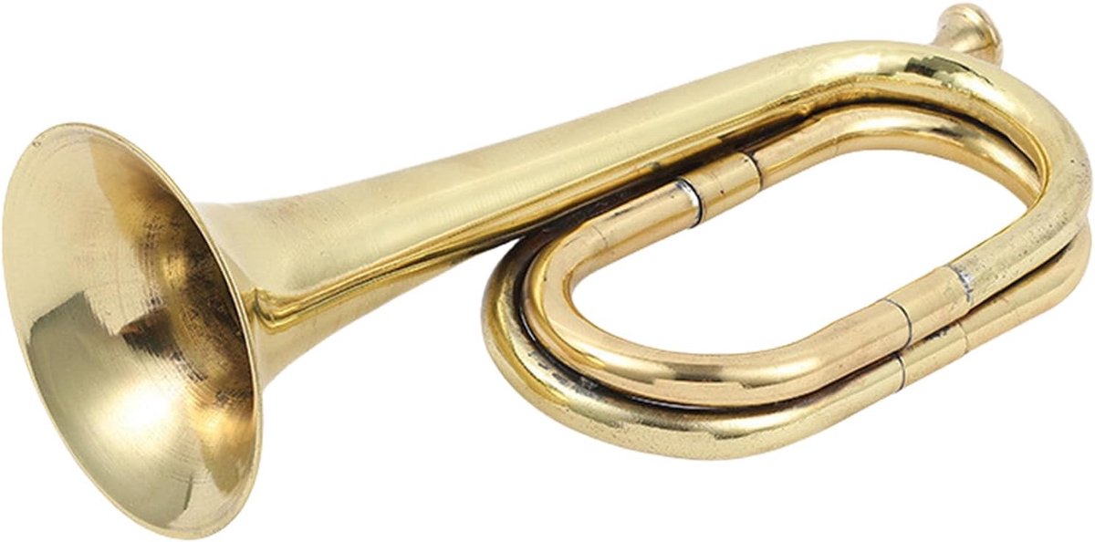Koperen Bugel - Cavaleri trompet - Muziek maken - Lichtgewicht robuust - 30.5 cm - Koperkleurig