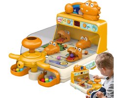 Pinball machine - Dinosaurus spel - Kinderen spelen - Meertraps ontwerp - 22 x 19 x 33 cm - Oranje