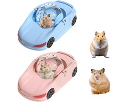 Hamster Loopbal - Knaagdier Speelgoed - Dieren Beweging - Ademend Hol Ontwerp - 12 cm Diameter - Blauw