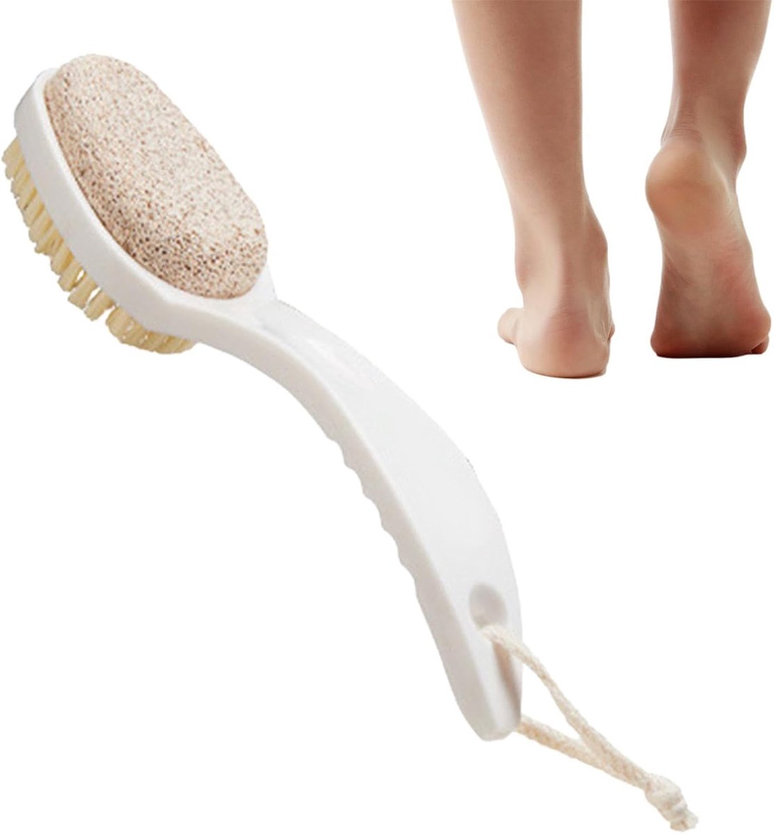 Voetverzorging Borstel - Scrubsteen Pedi - Huid Reinigen - 2-in-1 Ontwerp - 19 cm Lengte