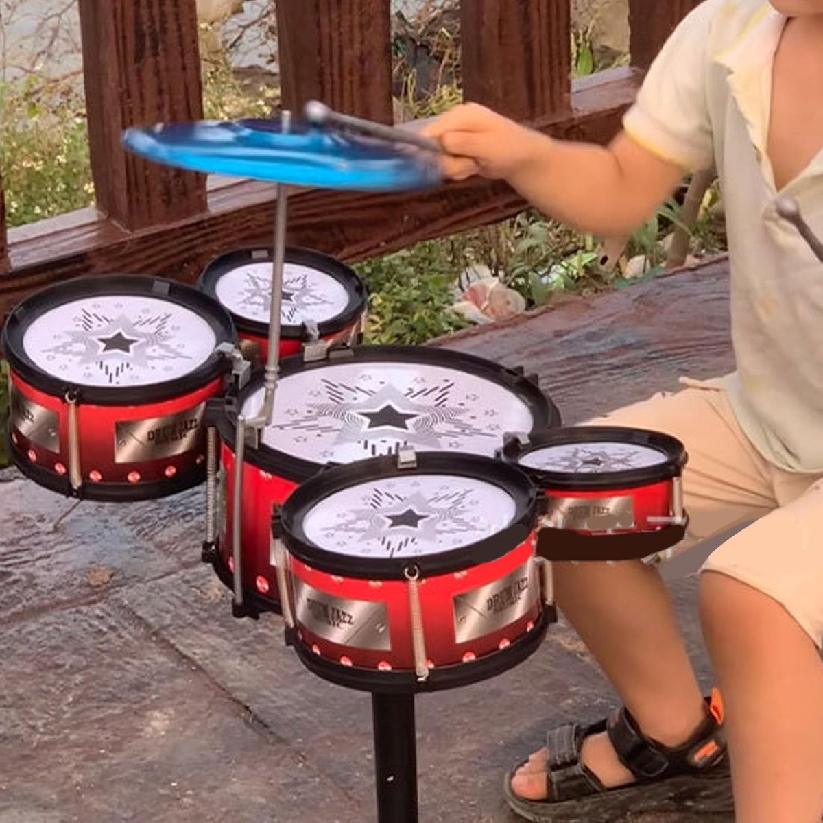 Kinder Drumstel - Percussie Set - Muziek Maken - Draagbaar en Compleet - 38x25x18 cm