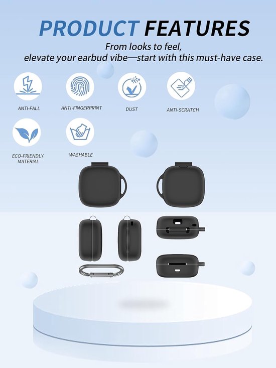 Siliconen Beschermhoes Voor Anker Soundcore AeroClip – Duurzaam, Schokbestendig & Oplaadcompatibel