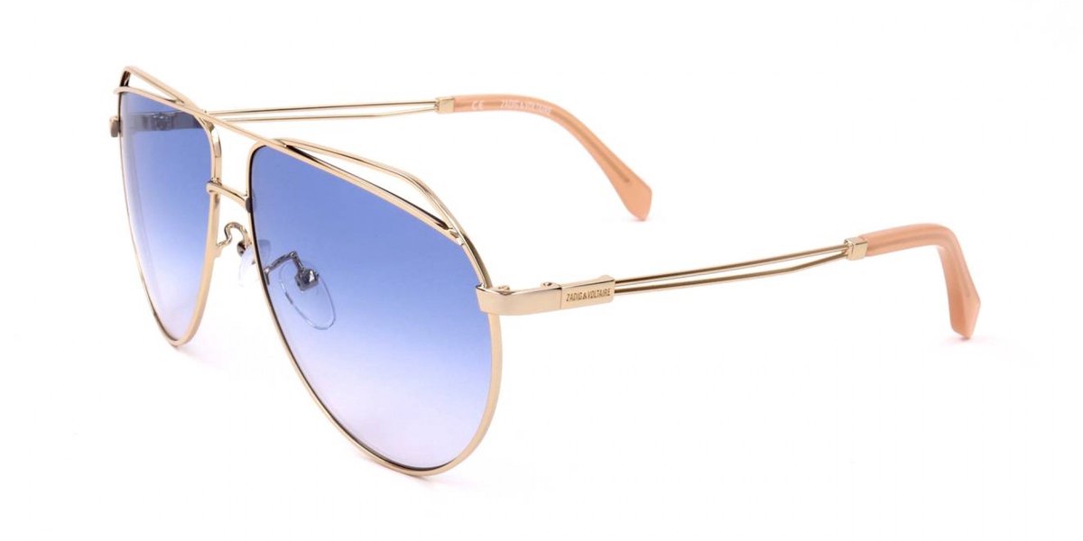 Zadig & Voltaire SZV222 Shiny light gold 63/13/140 WOMAN Zonnebrillen