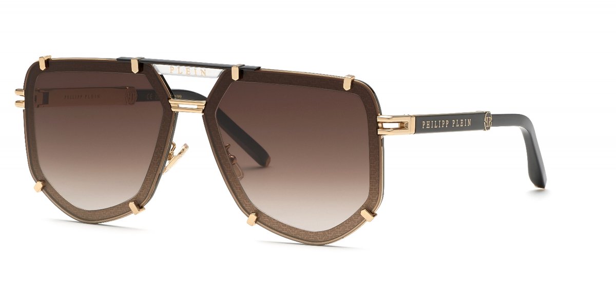 Philipp plein SPP132 0301 Zonnebril - Heren - Goud
