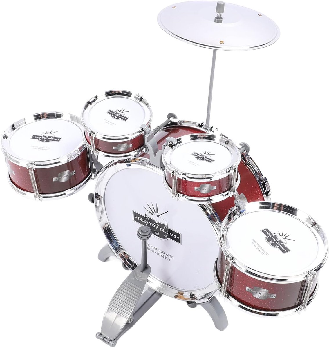 Drumstel Speelgoed - Jazz Drums Set - Muzikaal Talent Ontwikkelen - Complete Kit - 49x34x18 cm