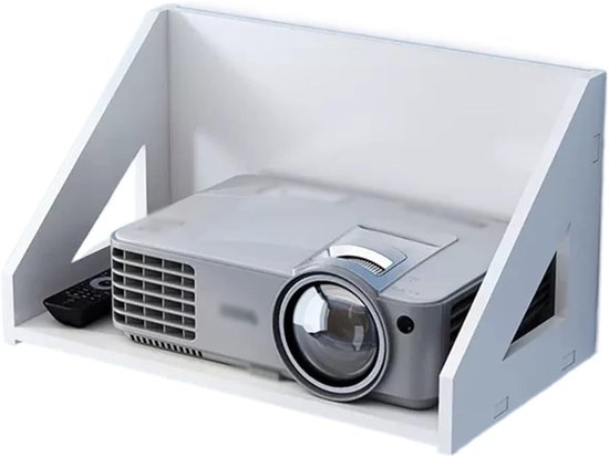 Projector muurbeugel 50 cm wit hout kunststof wandplank beamerhouder verstelbaar optimale kijkhoek