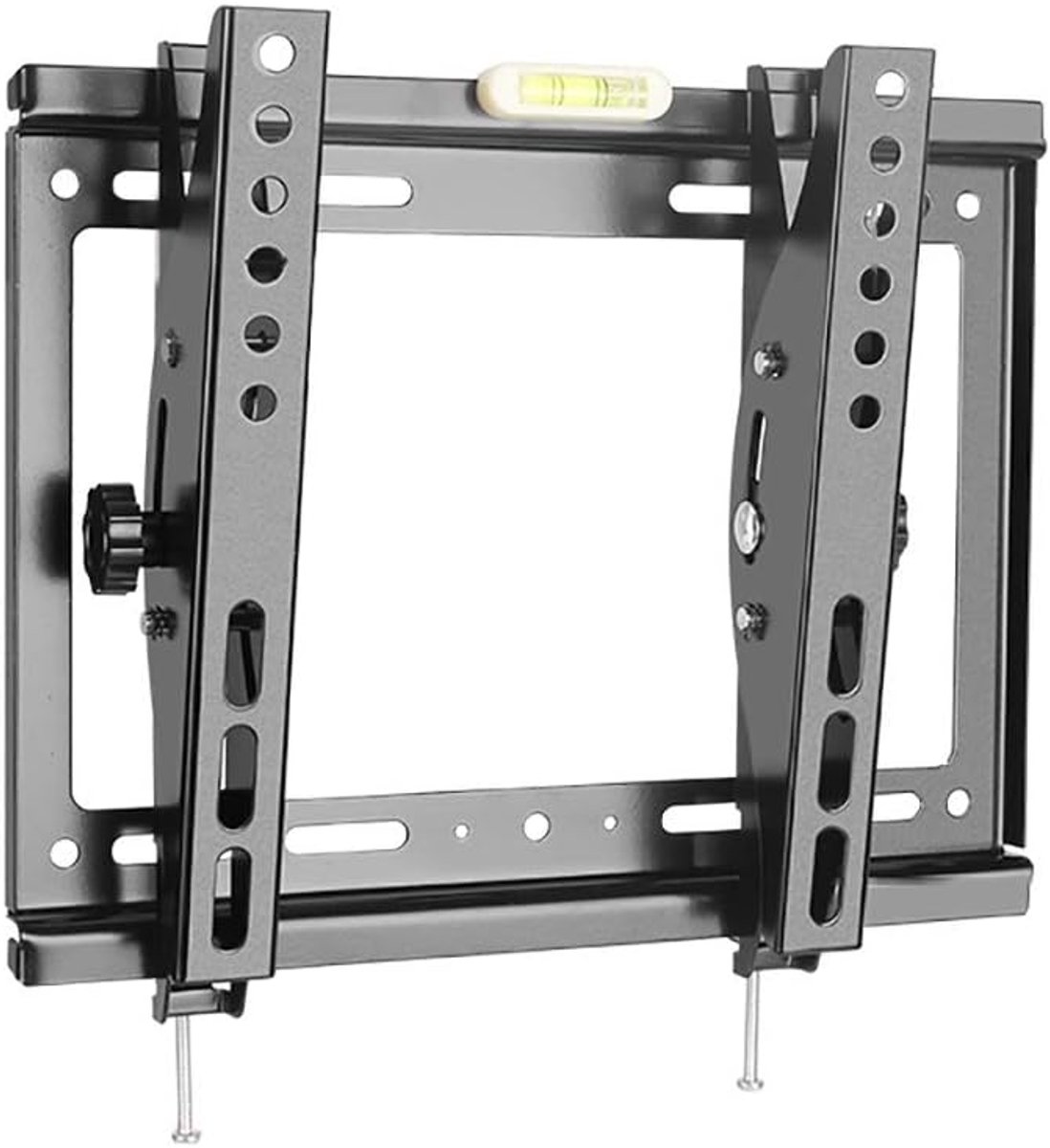 TV Muurbeugel - Platte Bevestiging - Ruimte Besparen - Sterk Stalen Frame - Tot 40kg - Zwart