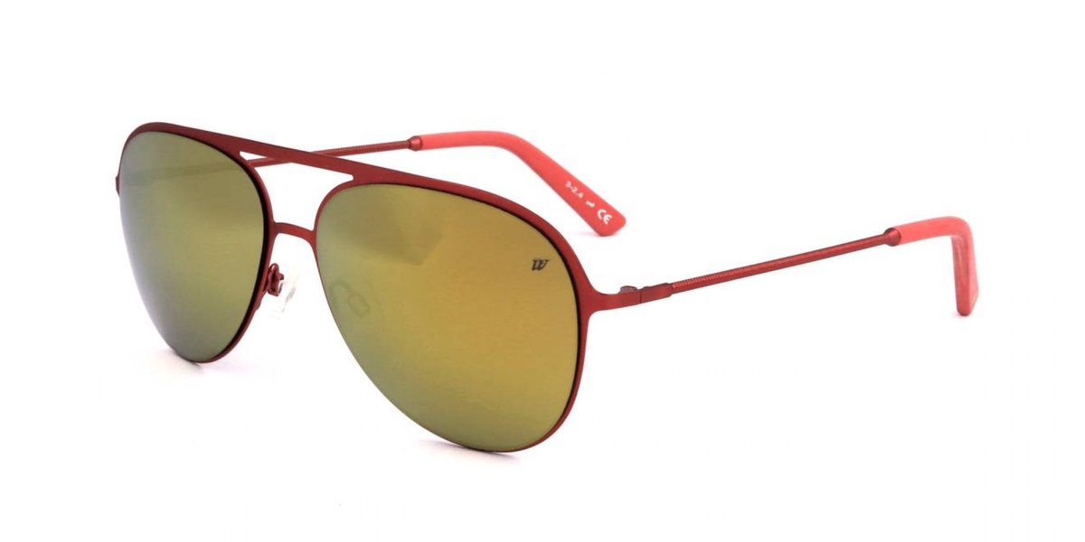Web WE0136 Matte red 57/14/145 MAN Zonnebrillen