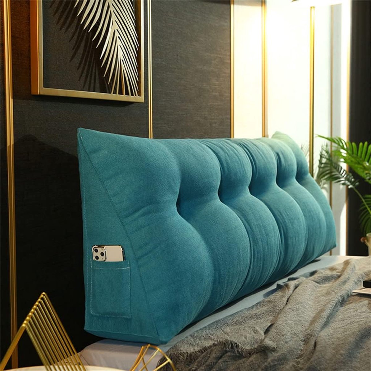 Hoofdbordkussen - Leeskussen Bed - Lezen Werken Ontspannen - Ergonomische Driehoeksvorm