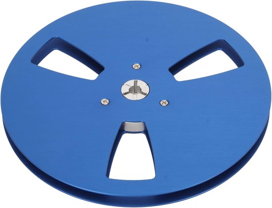 Lege Spoel - Aluminium Tape Spoel - Tape Afspelen - 3 Wind Weerstand Gaten - 7 Inch Diameter - Zilver — afbeelding 5