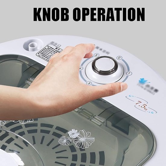 Draagbare Wasmachine - Compacte Wasmachine - Kamperen en Reizen - 2-in-1 Wassen Centrifugeren - 75 kg Capaciteit — afbeelding 5