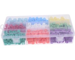 Maathangers Kledingrek - Maat Markeringen - Kleding Organiseren - 405 Stuks Set - 1.2cm - Diverse Kleuren