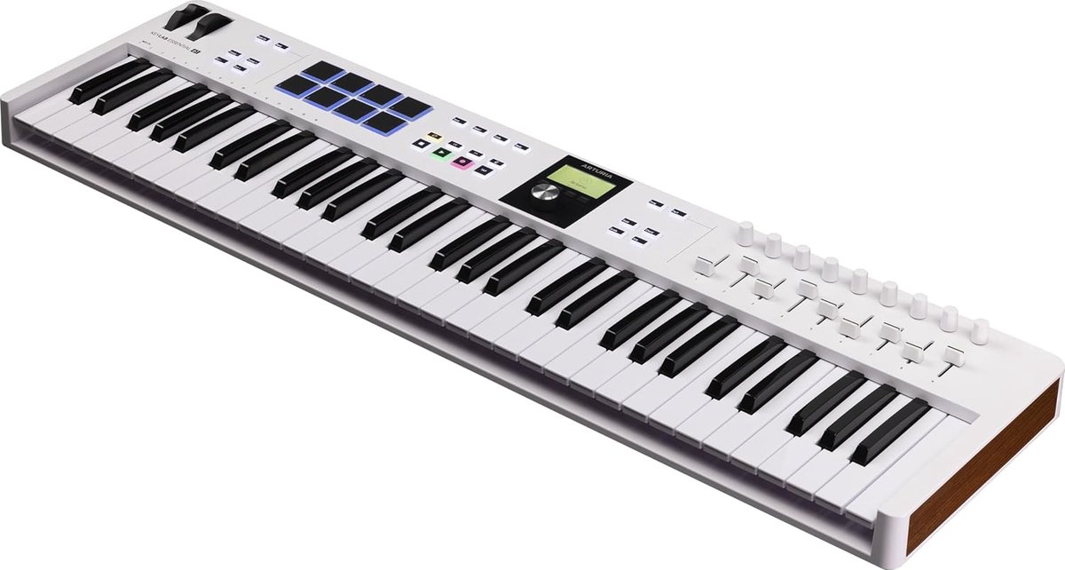Midi Keyboard Controller - Muziek Studio - Muziek Maken - 61 Toetsen - 88.9cm Breed - Wit