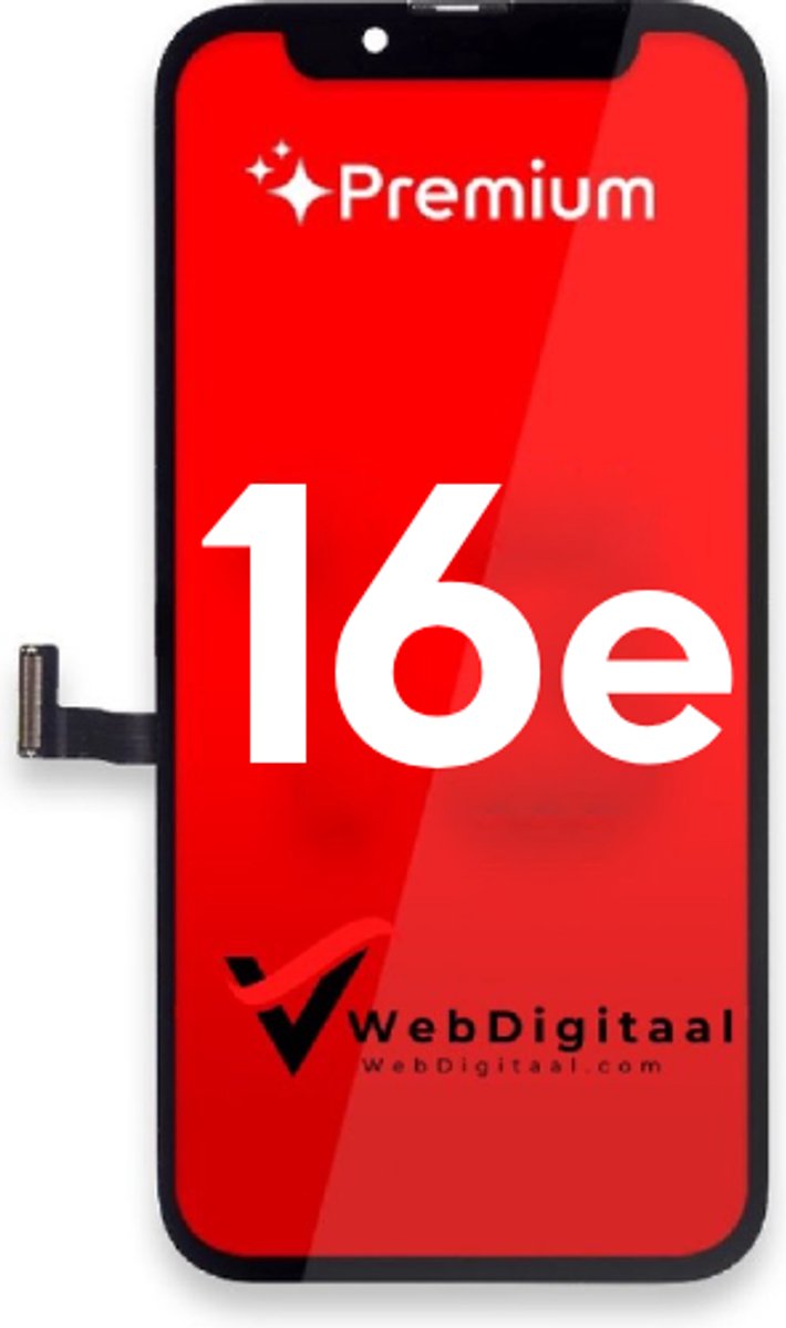 Geschikt Voor Apple iPhone 16e LCD Display + Touchscreen - Premium Kwaliteit - Zwart - Scherm - Vervang Scherm - Beeldscherm - Touch screen - WebDigitaal