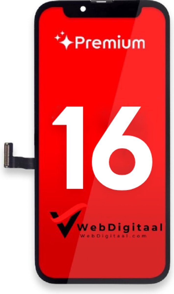 Geschikt Voor Apple iPhone 16 LCD Display + Touchscreen - Premium Kwaliteit - Zwart - Scherm - Vervang Scherm - Beeldscherm - Touch screen - WebDigitaal