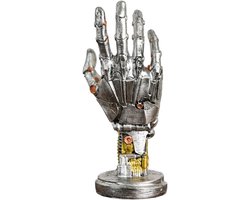 Robotarm Houder - Controller Standaard - Gaming Setup - Uniek Cyberpunk Design - 11 x 10 x 25 cm - Zilver