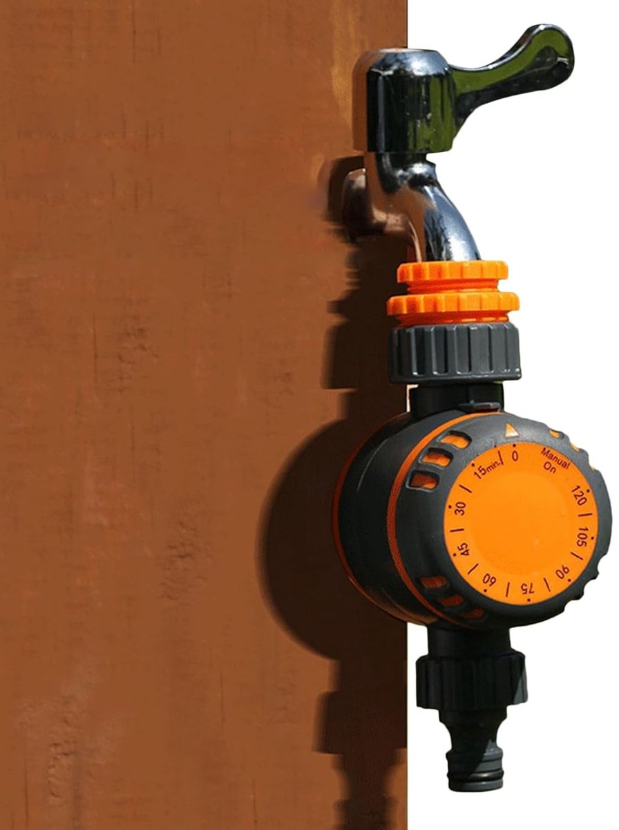 Slangtimer Tuin - Irrigatieapparaat Regelaar - Gazon Water Geven - Weer Programmeerbaar - 146 cm - Oranje