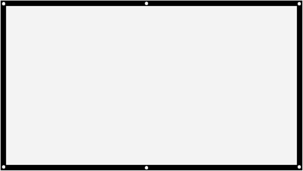 Projectiescherm Opvouwbaar - Beamer Scherm - Thuisbioscoop Creëren - Zwart Rand Design - 100 Inch 16:9 - Wit