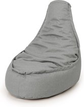 Drop & Sit Zitzak Stoel Duurzaam en van 100% Gerecyclede Petflessen - Grijs - Waterafstotend - Voor Binnen en Buiten