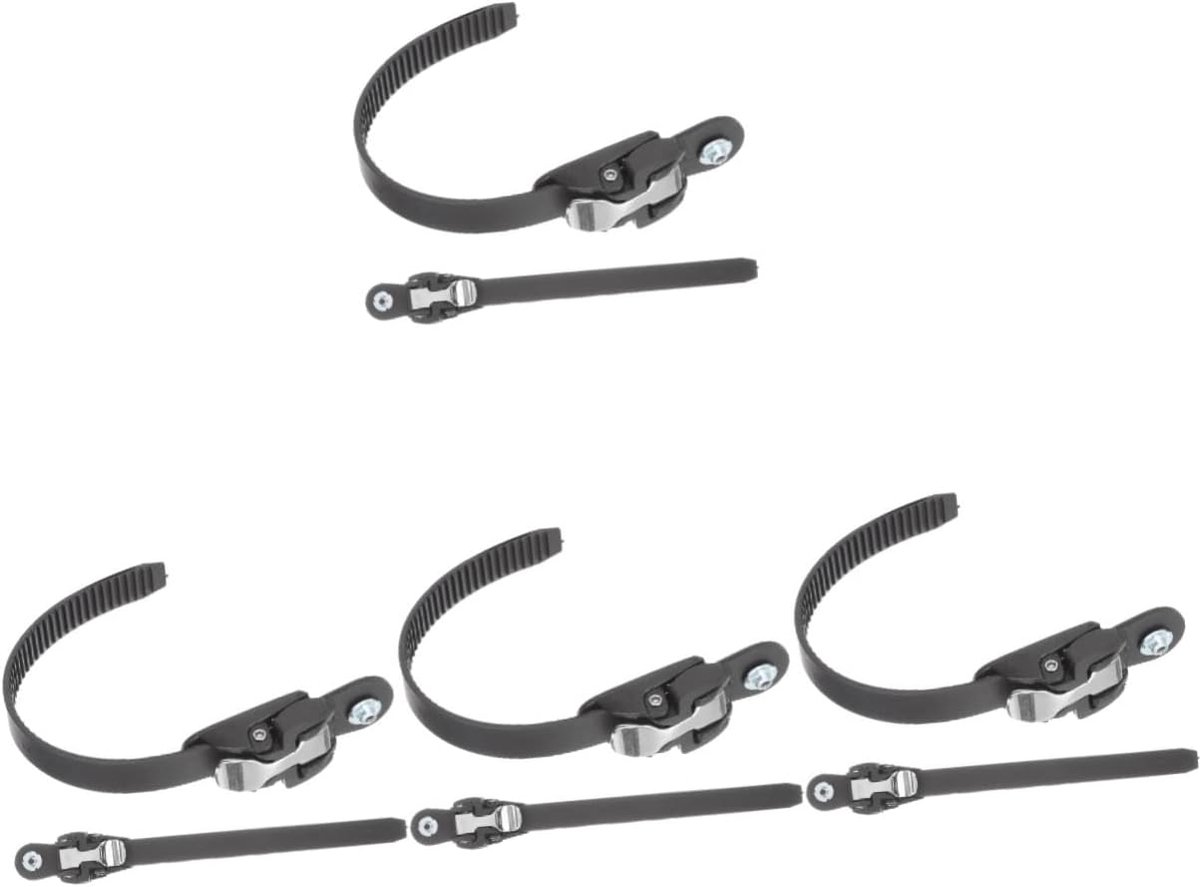 Gespriemen voor Skates - Verstelbare Banden - Skeeleren en Schaatsen - Duurzaam PVC Materiaal - 22.2x2.7CM - Zwart