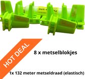 Metselblokjes & Metseldraad - 8 Stuks & 132m