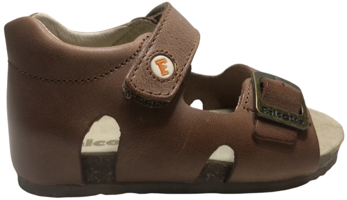 Falcotto - Bea - Mt 26 - gesp velcro lederen sandalen - Cognac