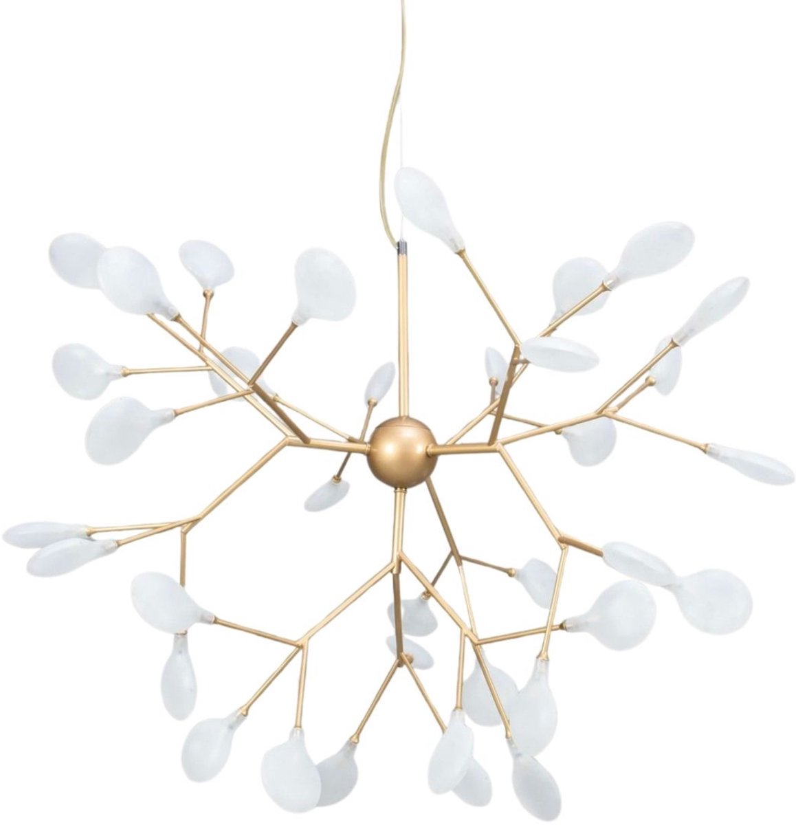 Kosilum - Arsinoe - Hanglamp - Goud/Messing - Metaal en glas