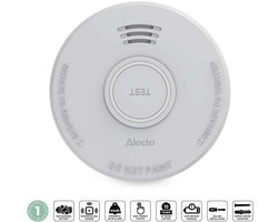 Détecteur de fumée Alecto SD110 - Détecteur d'incendie avec batterie pour 1 an - Conforme à la norme européenne - Wit