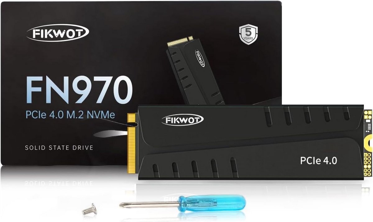 1TB M.2 PCIe Gen4 x4 NVMe 1.4 Interne SSD met Koellichaam tot 7400MB/s voor PS5