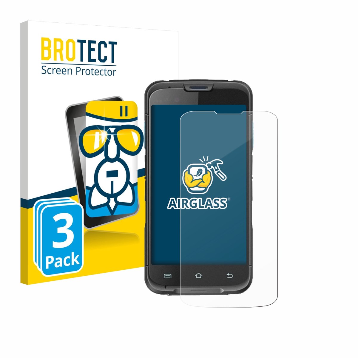 Screenprotector 3 Stuks voor Unitech EA602 Beschermglas transparant