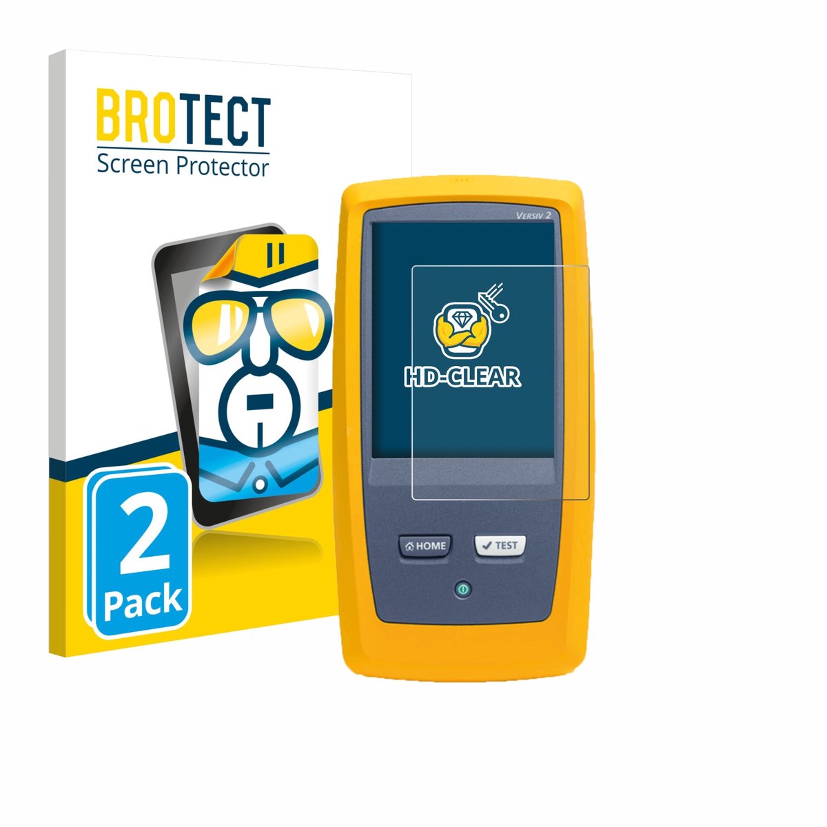 BROTECT - Screenprotector voor Fluke DSX8000 - Folie Beschermfolie transparant 2 Stuks