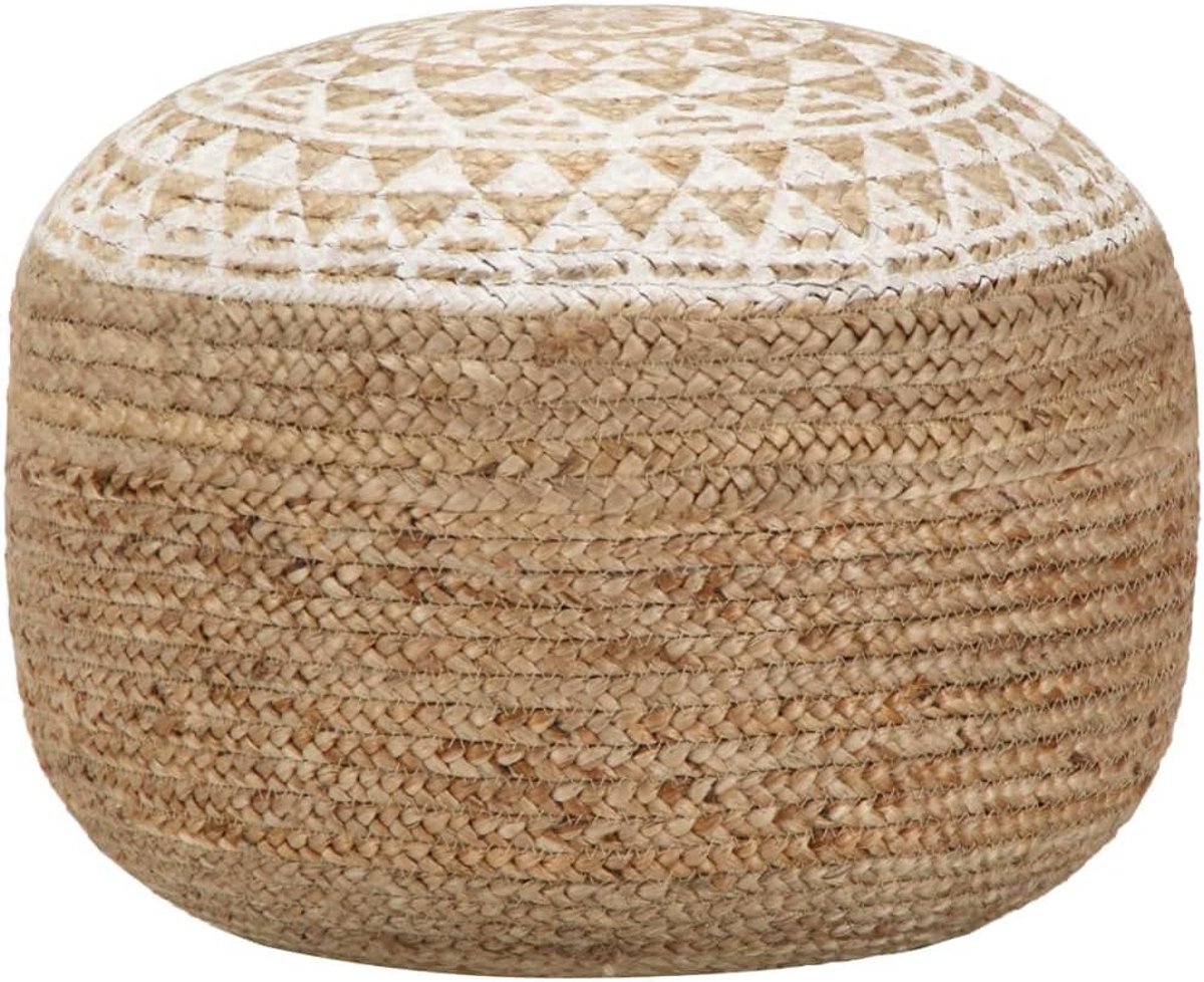 Handgemaakte Jute Pouf - Comfortabele Zit- en Voetensteun