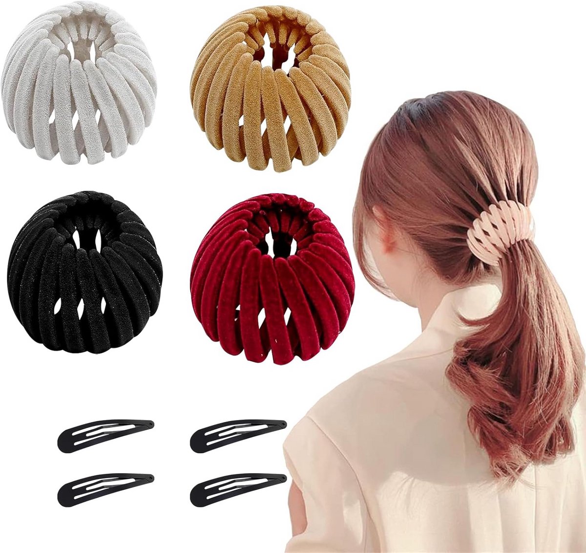 Vogelnest Haarspelden Set van 8 - Vintage Haaraccessoires voor Dames en Meisjes