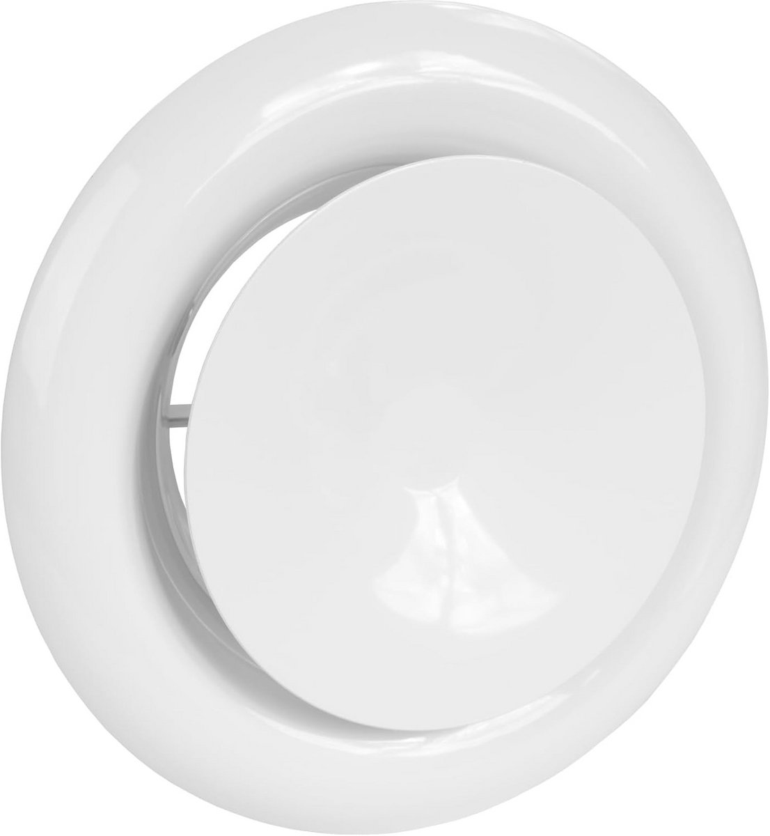 4 inch witte metalen verstelbare diffuser voor ventilatie - ronde luchttoevoer afdekking voor muur en plafond