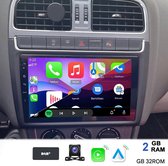 ESSGOO Autoradio met Draadloos Carplay en Android Auto - Geschikt voor Vw Polo 6R 6C 2009-2017 - radio met navigatie - Android 15 - 2+32GB - 2009 2010 2011 2012 2013 2014 2015 2016 2017 - DAB+ Bluetooth Wifi USB FM RDS & 2 DIN & Achteruitrijcamera
