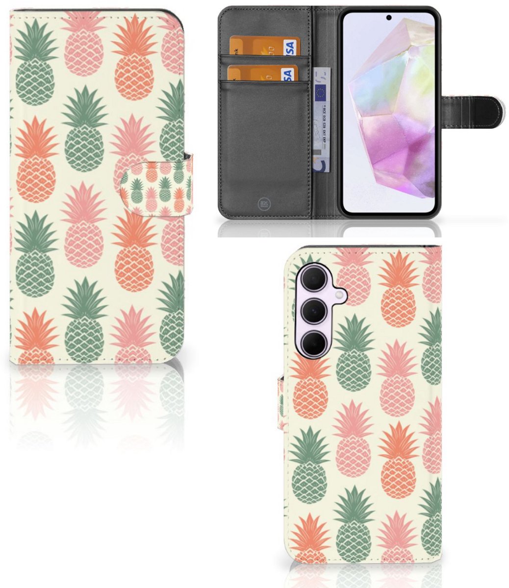 Samsung Galaxy A35 Book Cover Ananas