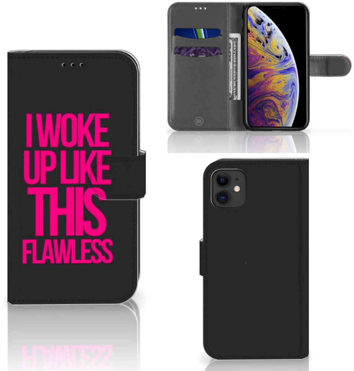 Apple iPhone 11 Hoesje met naam Woke Up - Origineel Cadeau Zelf Maken