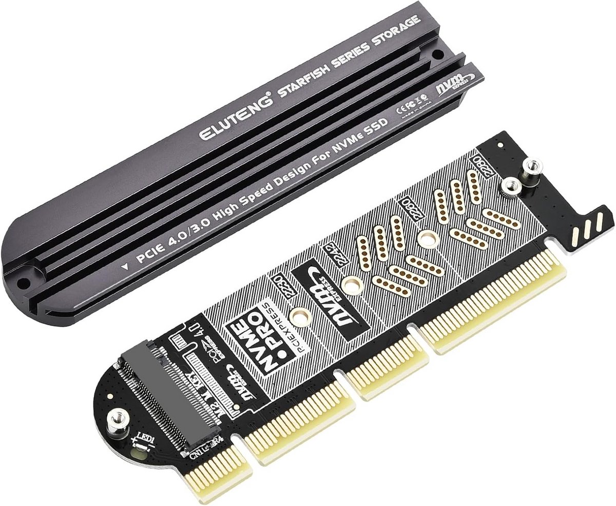 M.2 SSD NVMe naar PCIe 4.0 x4 Uitbreidingskaart met Aluminium Koelsysteem