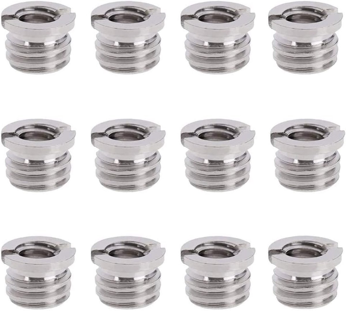 Schroefadapter 1/4" naar 3/8" - 12 Stuks voor Camera en Statief